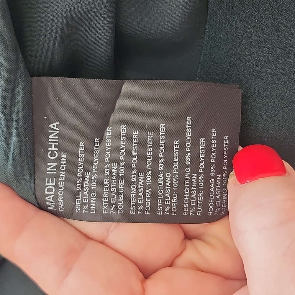 Club Monaco Dark Green Long Sleeve Square Neck Dress - Picture 10 of 14